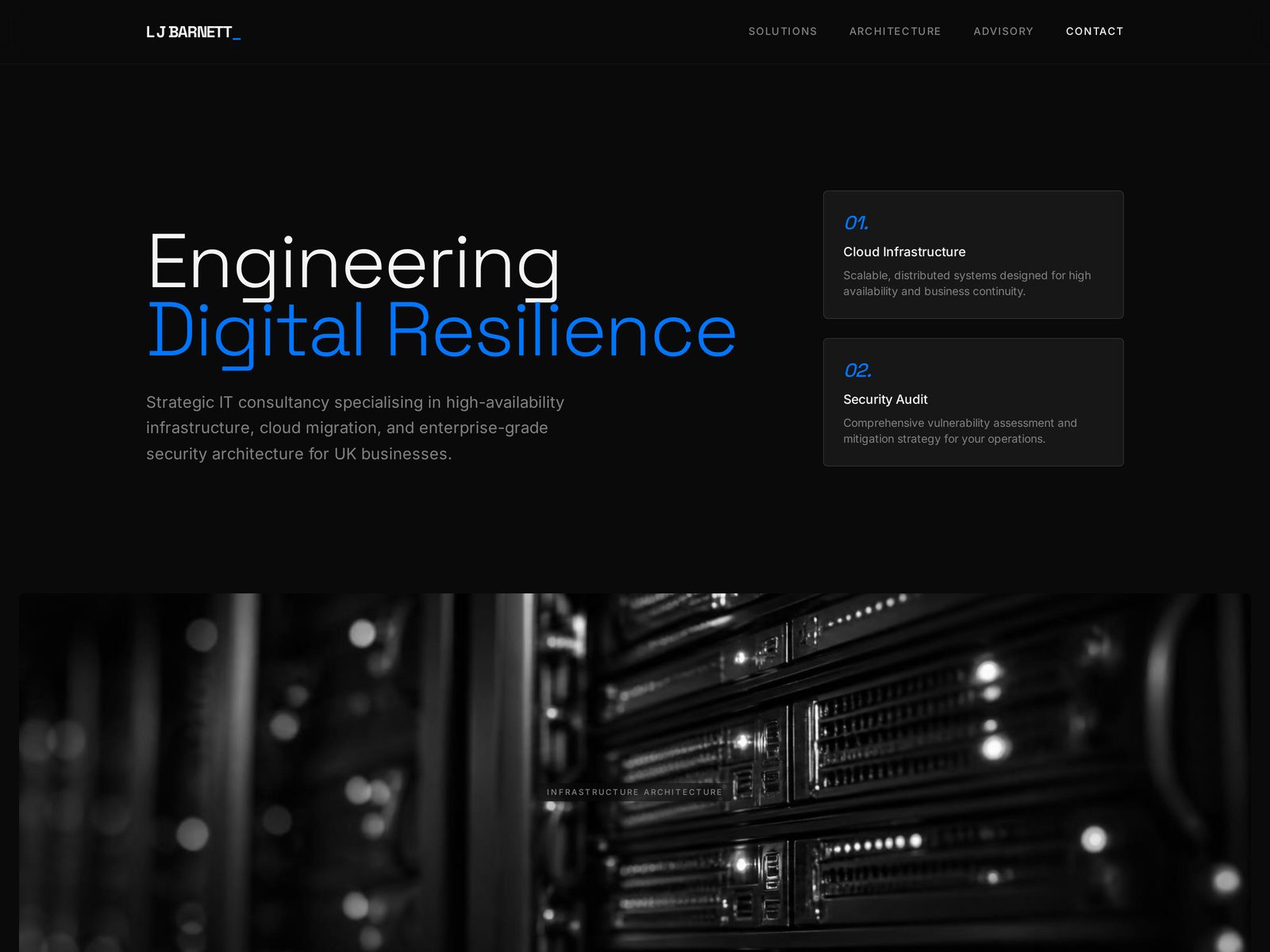 Website designed by Tech Website Pro for L J Barnett, IT Consultancy & Infrastructure — UK