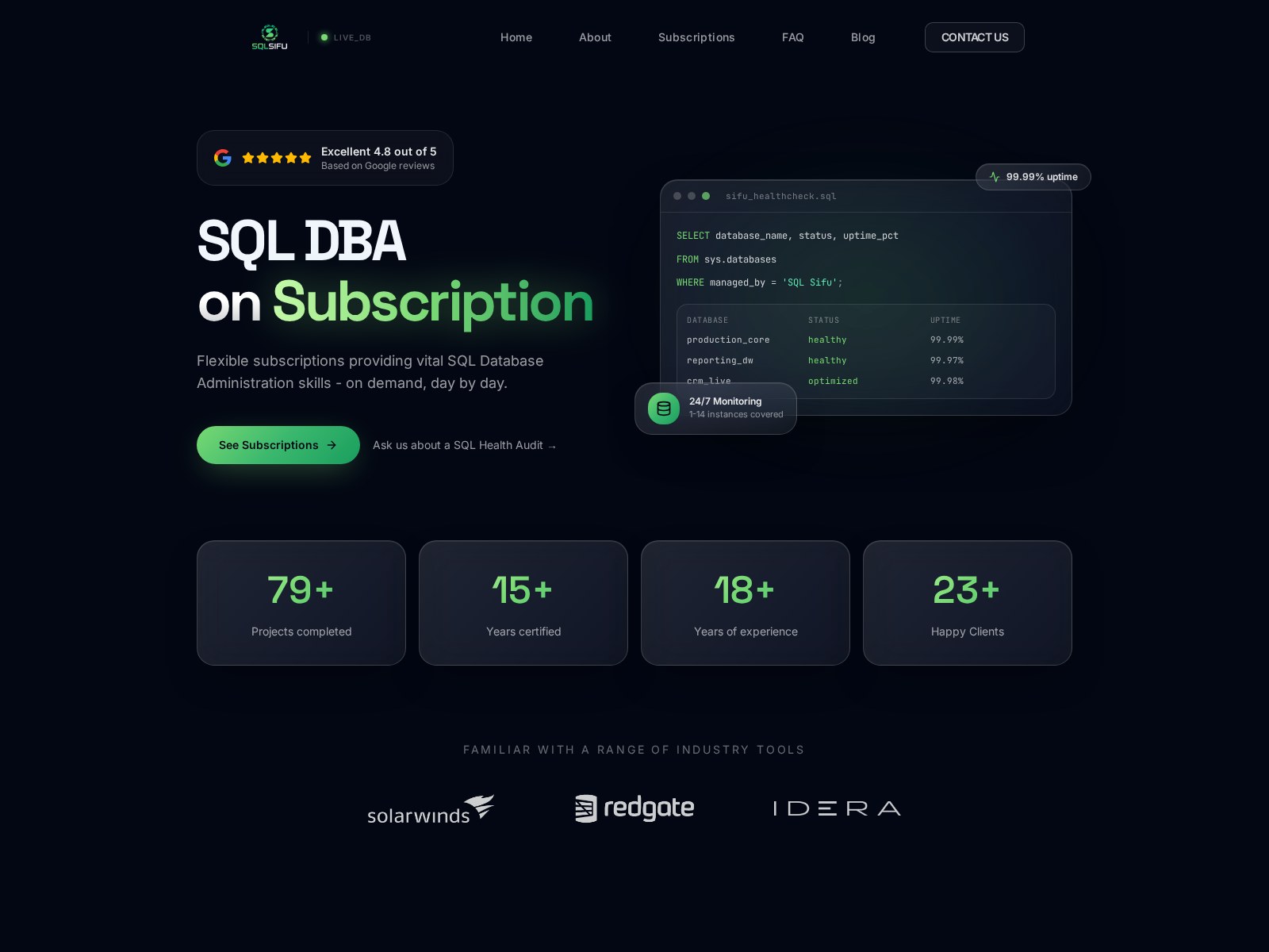 Website designed by Tech Website Pro for SQLSifu.co.uk, SQL DBA Consultancy — UK